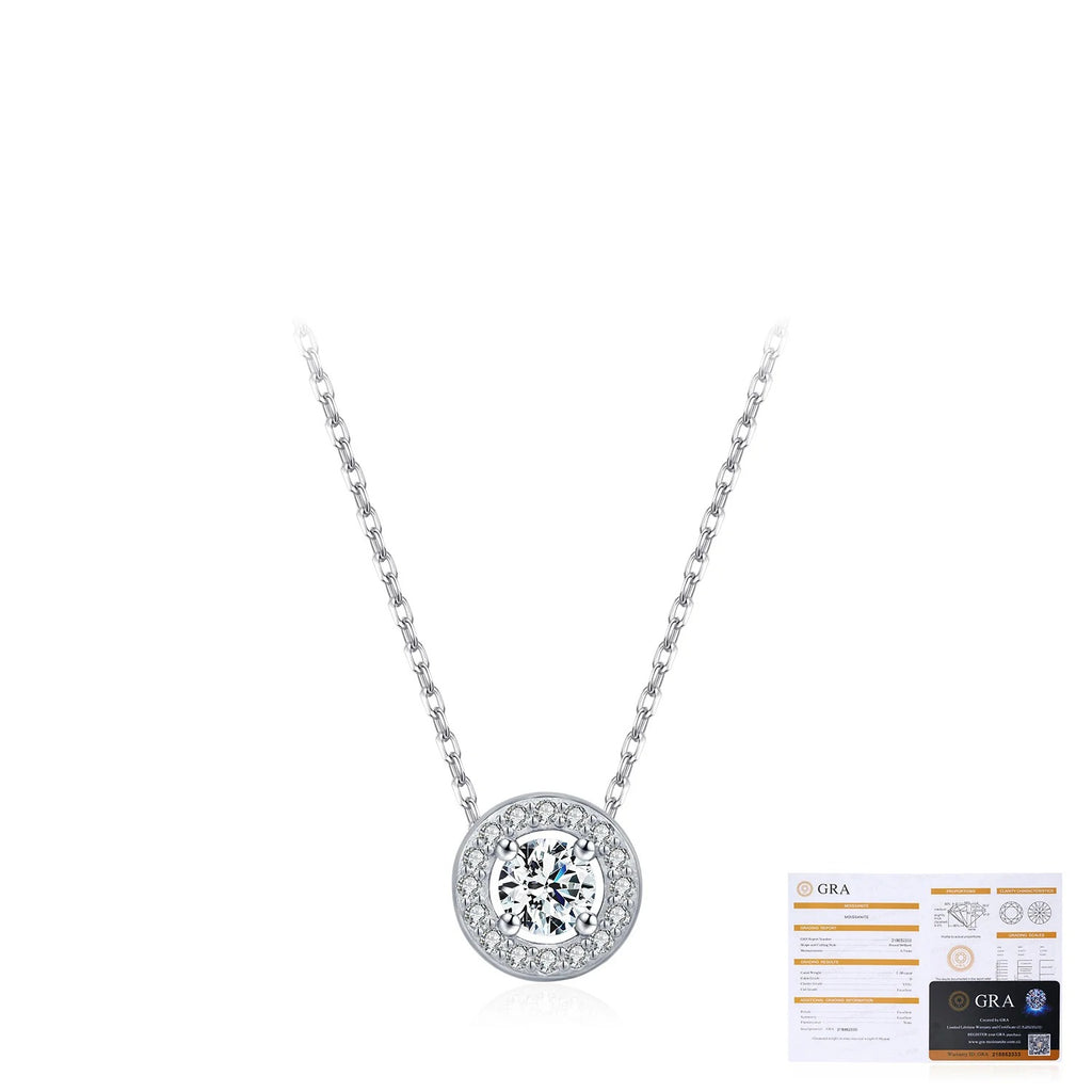 Round Moissanite Pendant Necklace