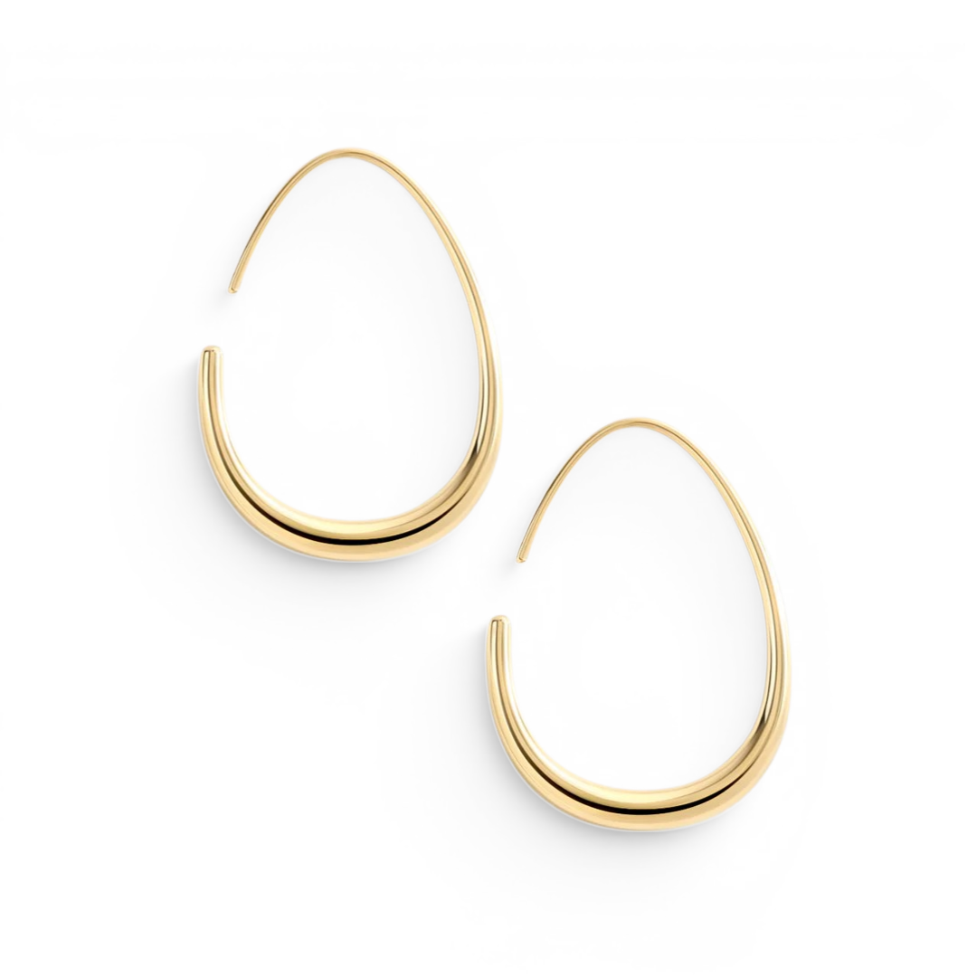 stylehess Fluid Hoop Earrings with Polished Finish
