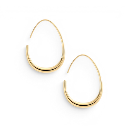 stylehess Fluid Hoop Earrings with Polished Finish