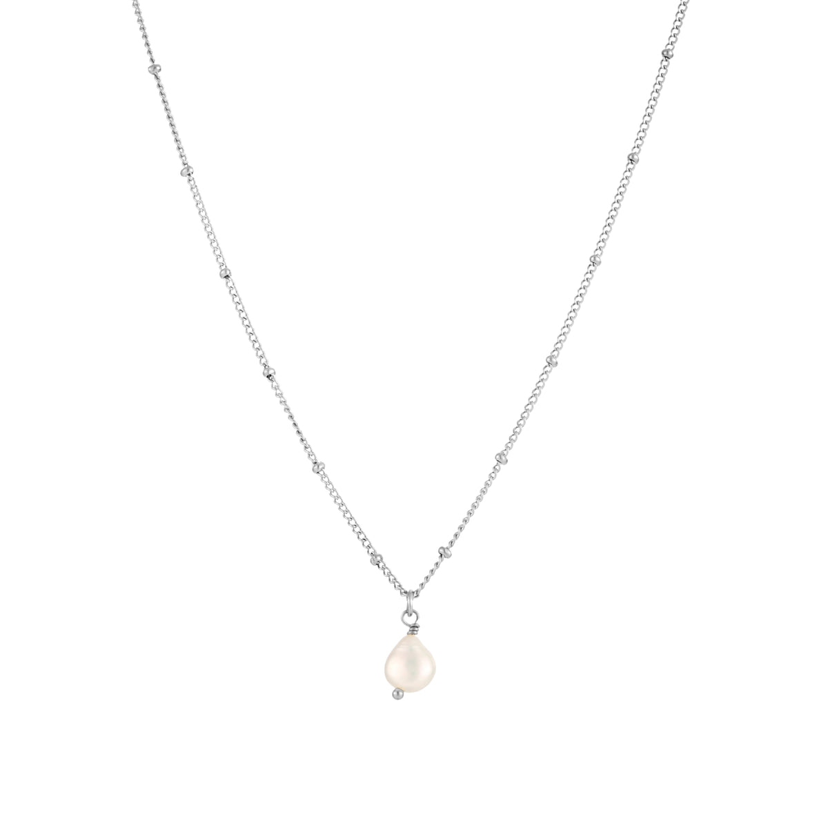 stylehess Baroque Pearl Pendant Necklace Freshwater Pearl Stainless Steel - detail