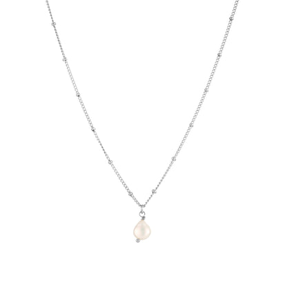 stylehess Baroque Pearl Pendant Necklace Freshwater Pearl Stainless Steel - detail