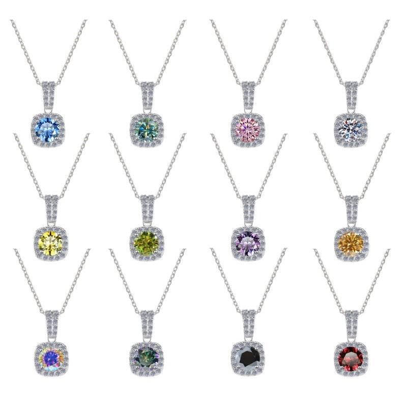Emerald Halo Pendant Necklace