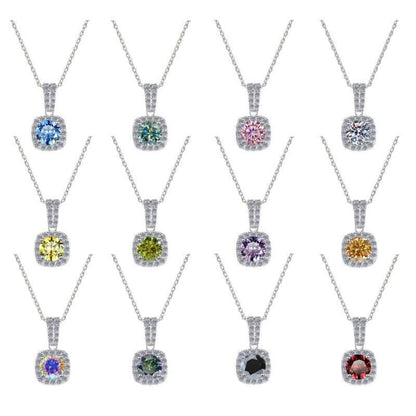Emerald Halo Pendant Necklace