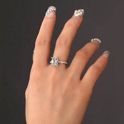 Radiant Cut Moissanite Engagement Ring
