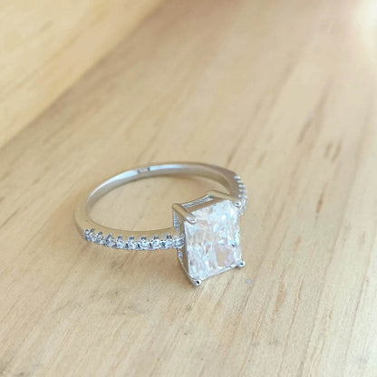 Radiant Cut Moissanite Engagement Ring