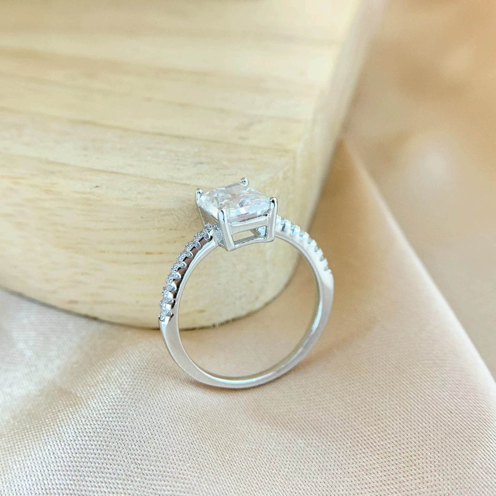 Radiant Cut Moissanite Engagement Ring