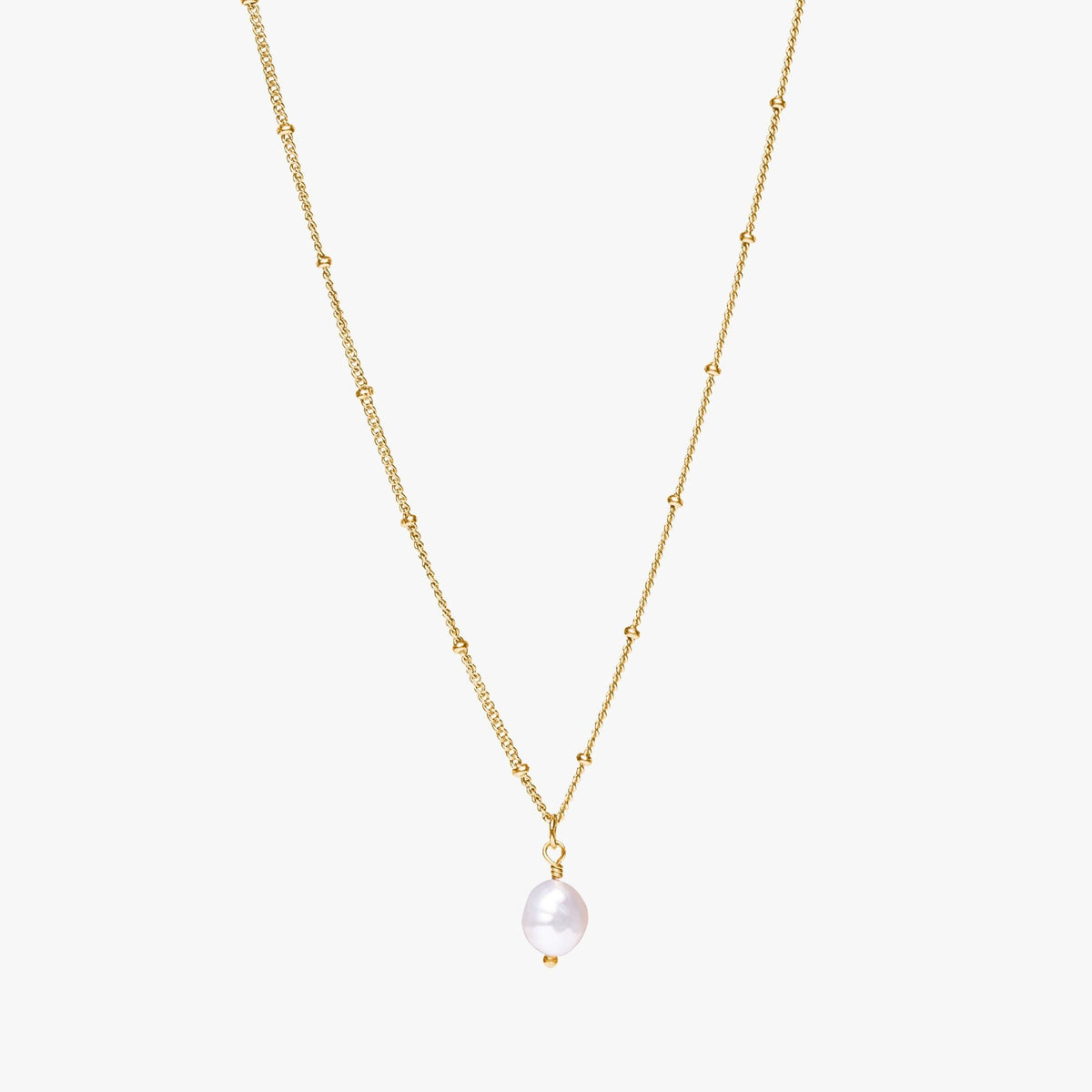 stylehess Baroque Pearl Pendant Necklace Freshwater Pearl Stainless Steel - detail