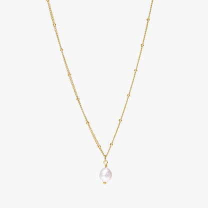 stylehess Baroque Pearl Pendant Necklace Freshwater Pearl Stainless Steel - detail