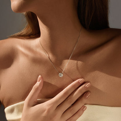 Round Moissanite Pendant Necklace