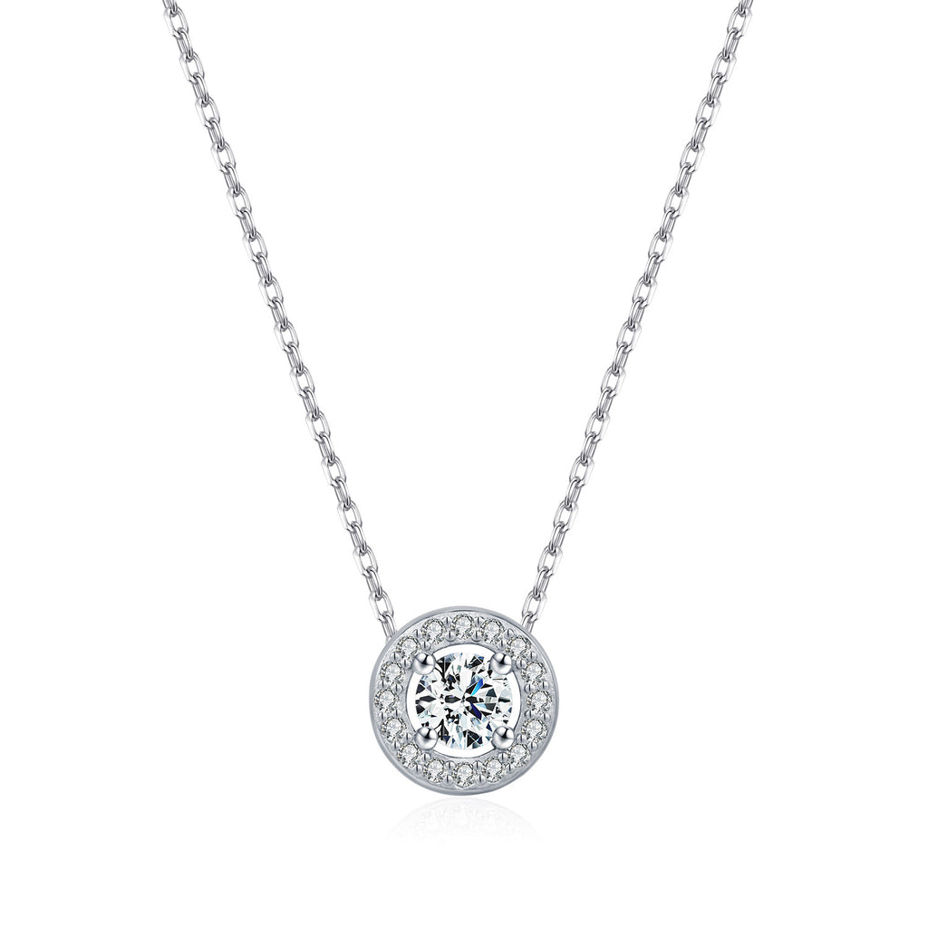 Round Moissanite Pendant Necklace