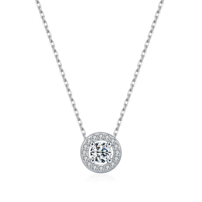 Round Moissanite Pendant Necklace
