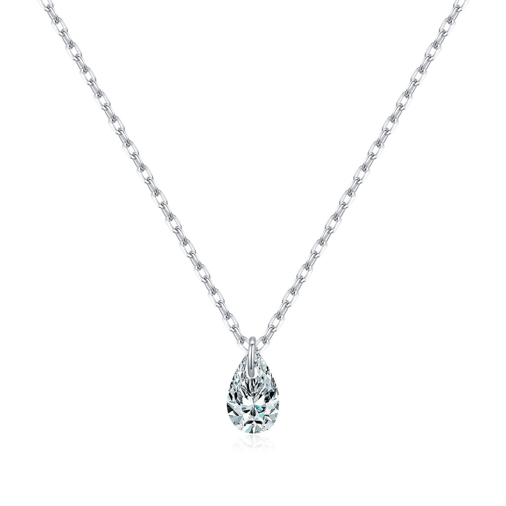 Teardrop Moissanite Pendant Necklace