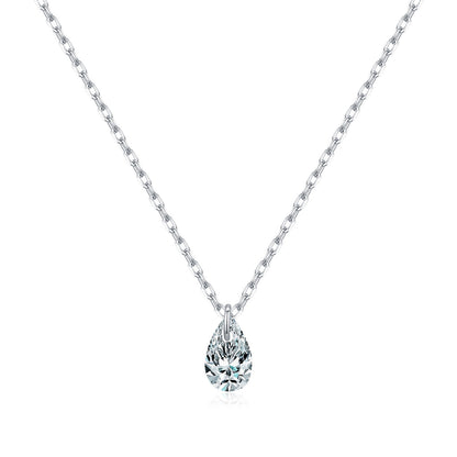 Teardrop Moissanite Pendant Necklace